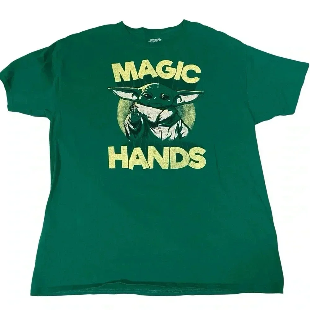 FIFTH SUN STAR WARS Mandalorian Magic Hands Tee T-shirt Top Grogu Baby Y…